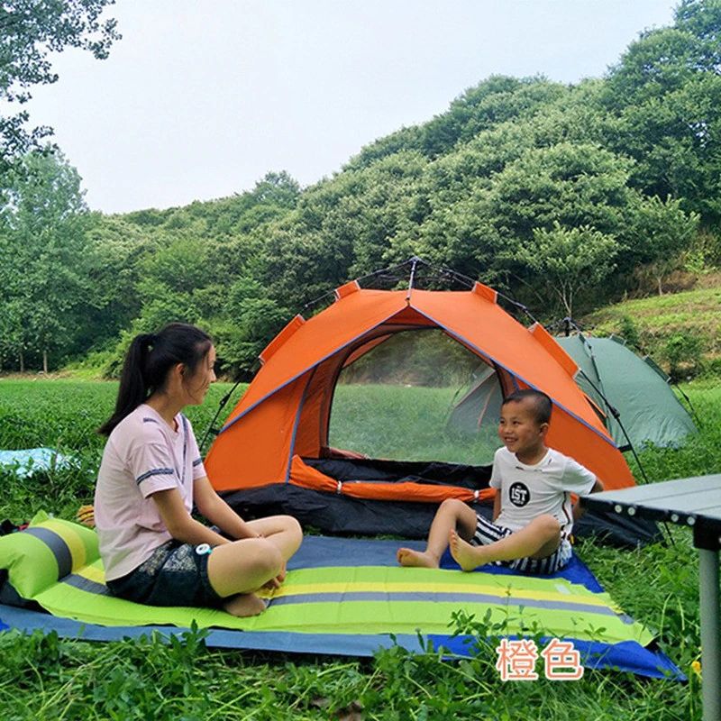 Cheap Goat Tents Outdoor camping tent 2 3 4 people fully automatic tent quick opening sunscreen beach tent light double door double window   
